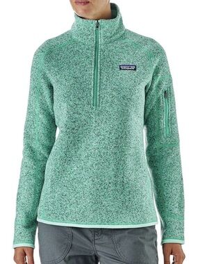 Patagonia Better Sweater 1/4 Zip Fleece Jacket Women’s Small Green Pullover